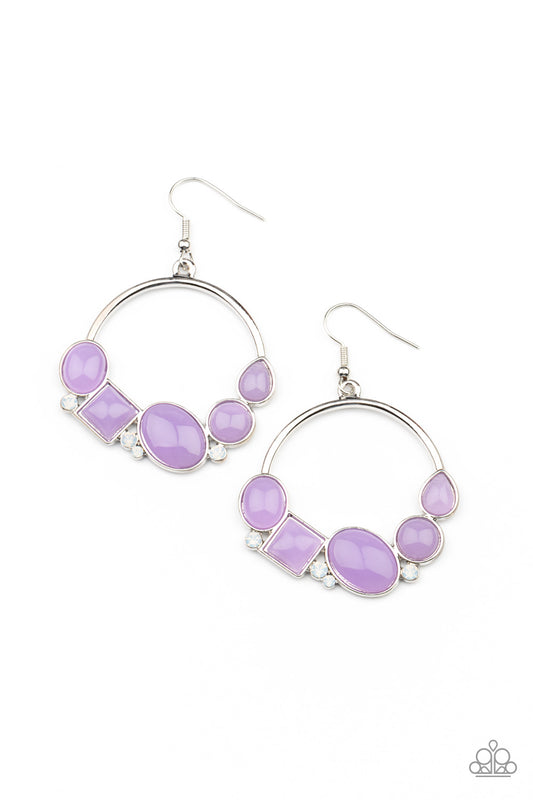 Beautifully Bubblicious - Purple opalescent earrings