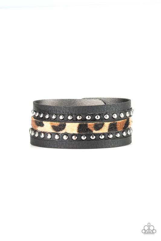 Born To Be WILDCAT - Brown wrap bracelet