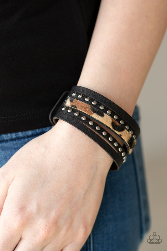 Born To Be WILDCAT - Brown wrap bracelet