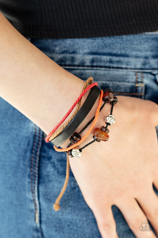 Breaking Ground - Orange/Red bracelet