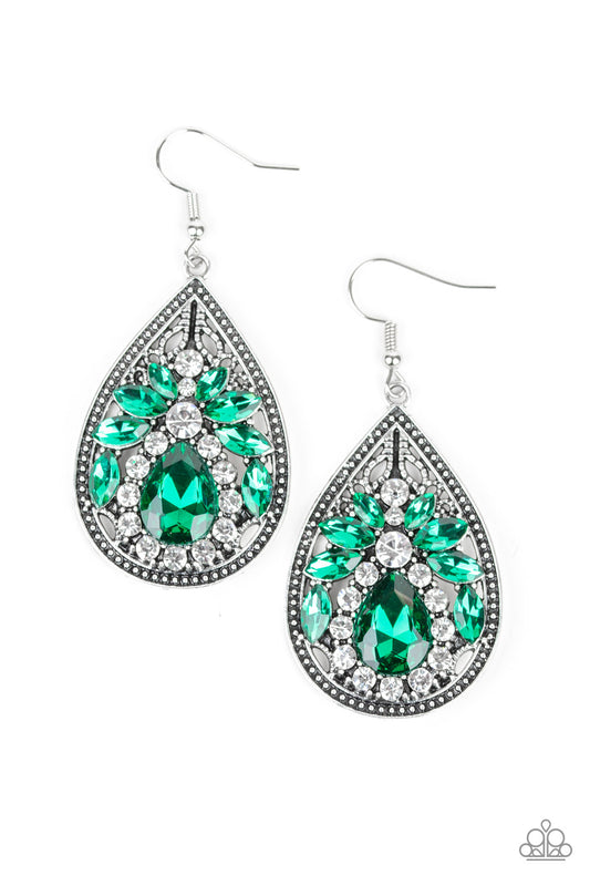 Candlelight Sparkle - Green earrings