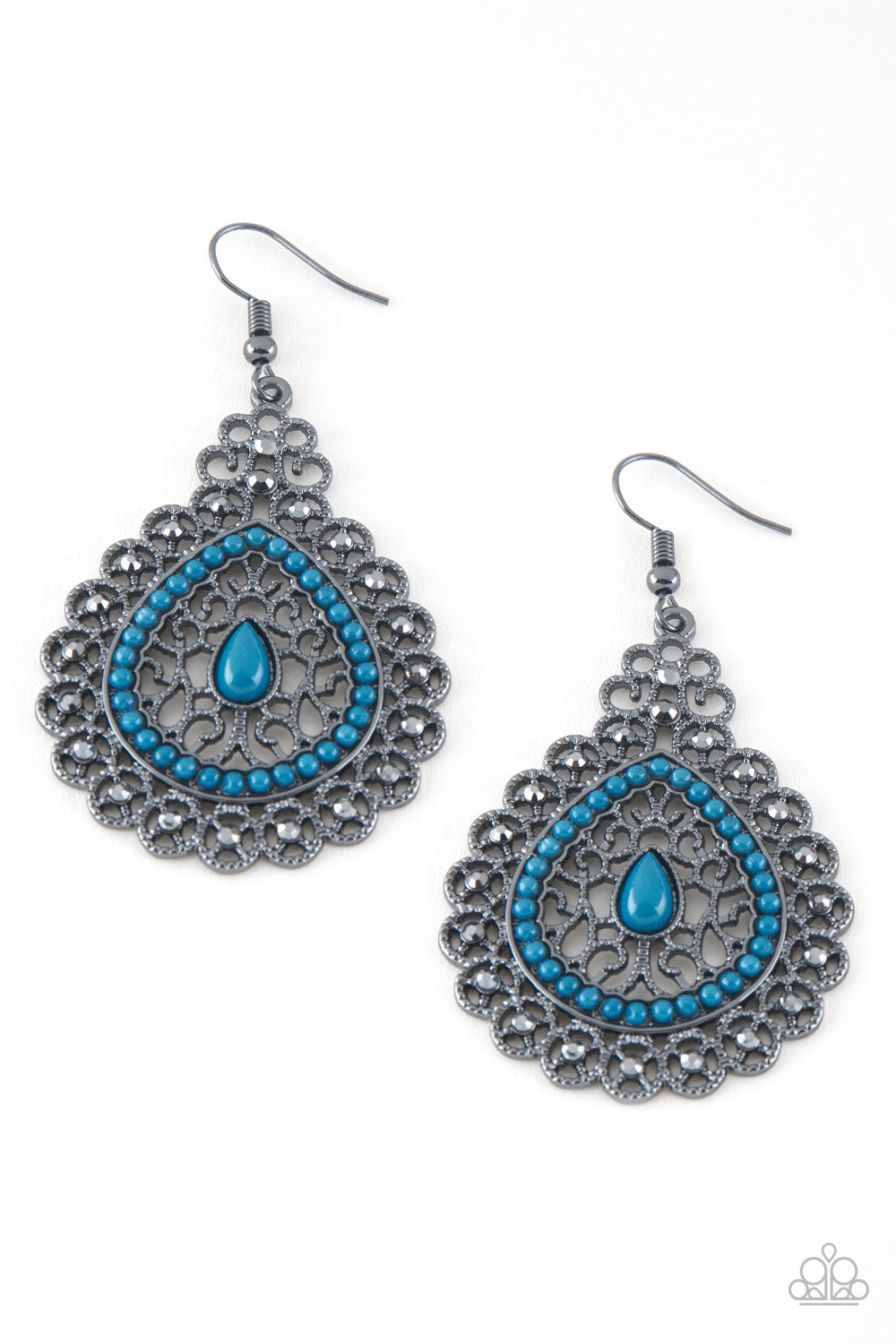 Carnival Courtesan - Blue earrings