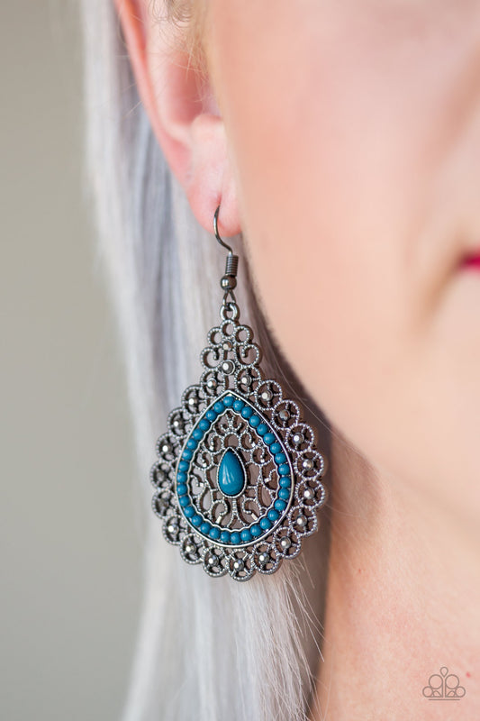 Carnival Courtesan - Blue earrings