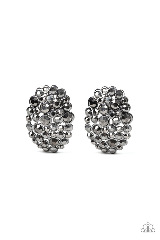 Daring Dazzle - Black post earrings