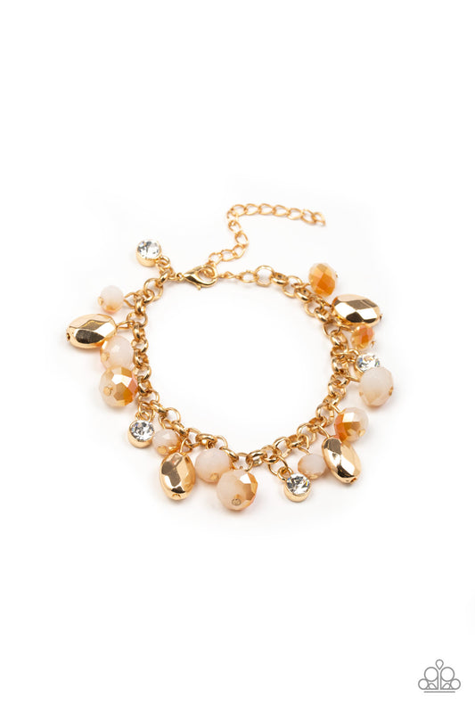 Downstage Dazzle - Gold necklace w/ matching bracelet