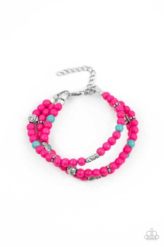 Desert Decorum - Pink/Turquoise bracelet