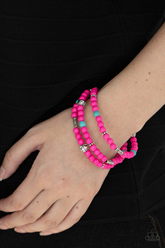 Desert Decorum - Pink/Turquoise bracelet
