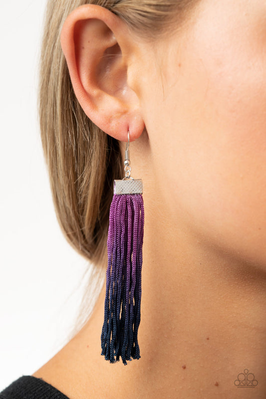 Dual Immersion - Purple earrings