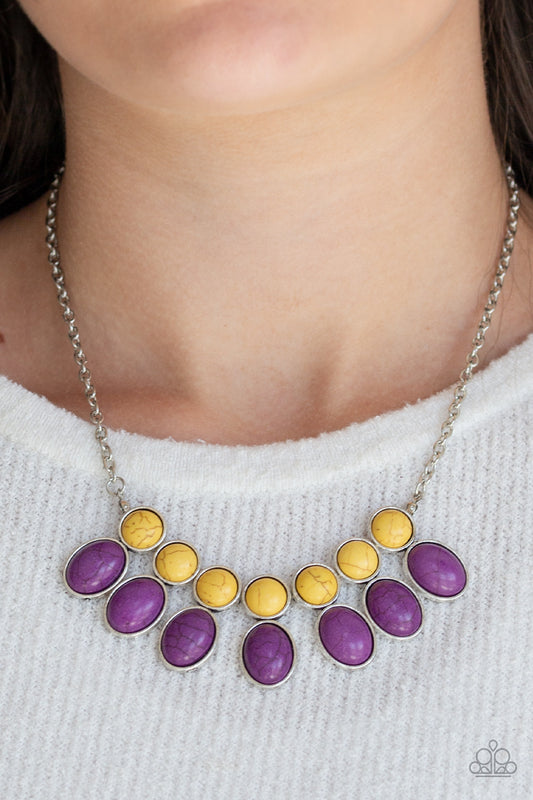 Environmental Impact - Purple/Yellow necklace