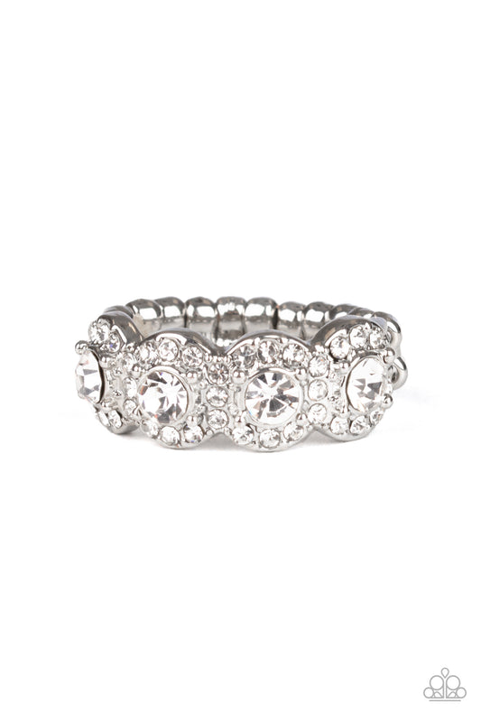 Ever Enlightened - White rhinestone ring