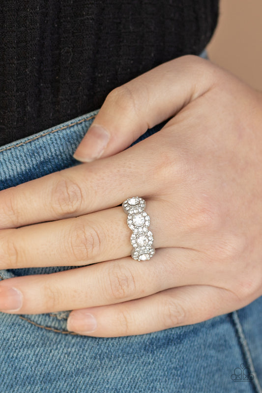 Ever Enlightened - White rhinestone ring