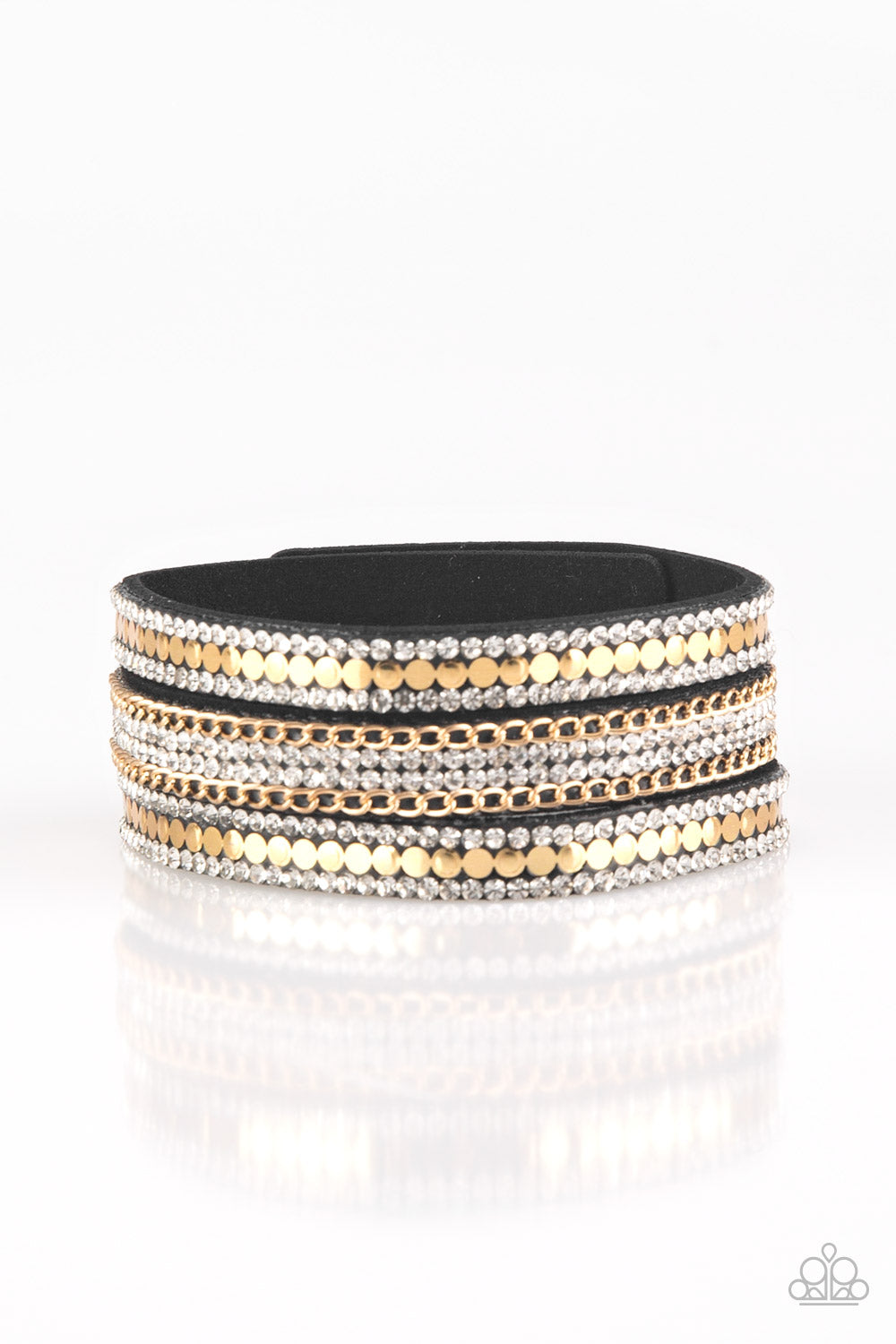 Fashion Fanatic - Gold/Black wrap bracelet