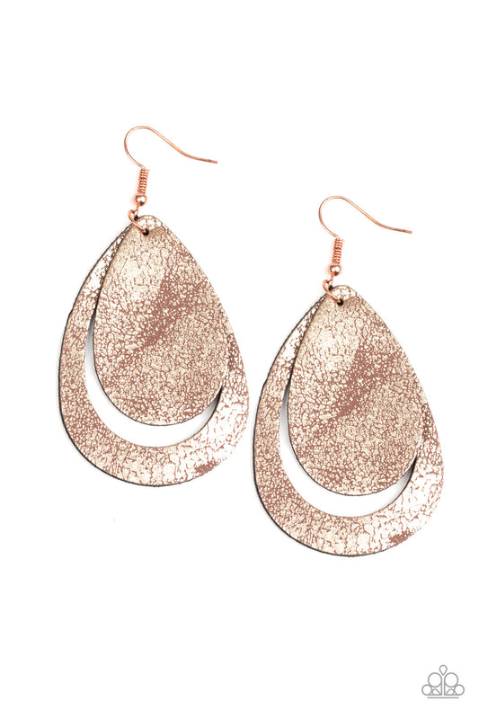 Fiery Firework - Copper earrings