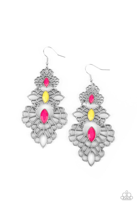 Flamboyant Frills - Multicolor earrings