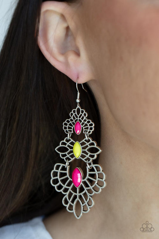 Flamboyant Frills - Multicolor earrings