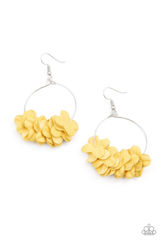 Flirty Florets - Yellow earrings