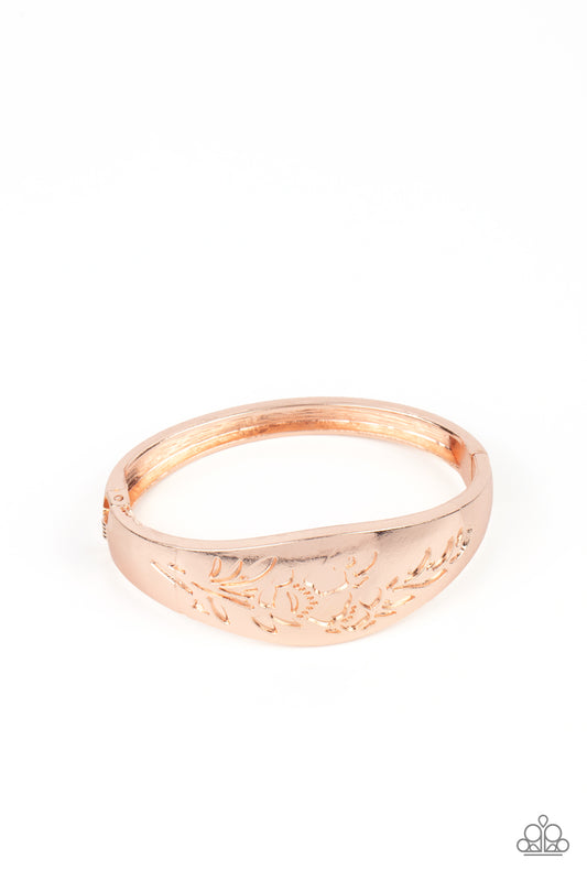 Fond of Florals - Rose Gold bangle bracelet