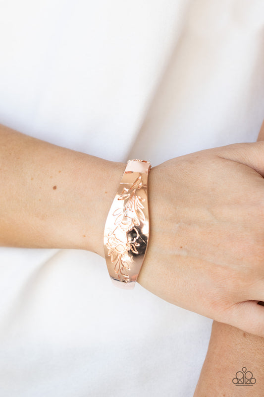 Fond of Florals - Rose Gold bangle bracelet