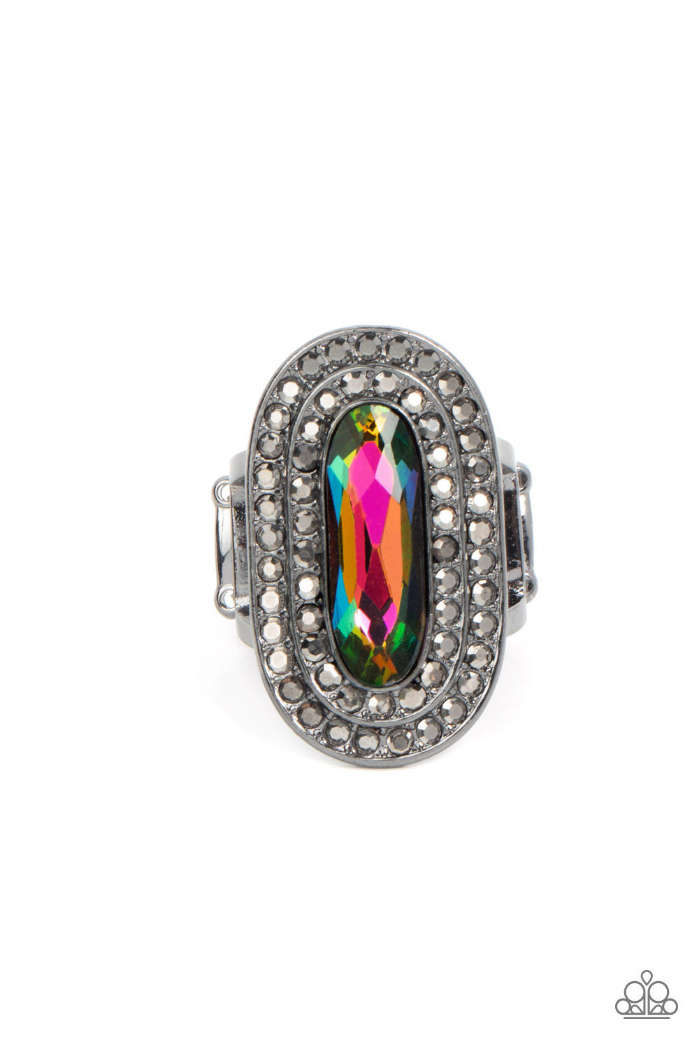 Fueled by Fashion - Multicolor oil spill gem ring