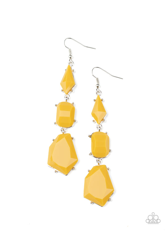 Geo Getaway - Yellow earrings