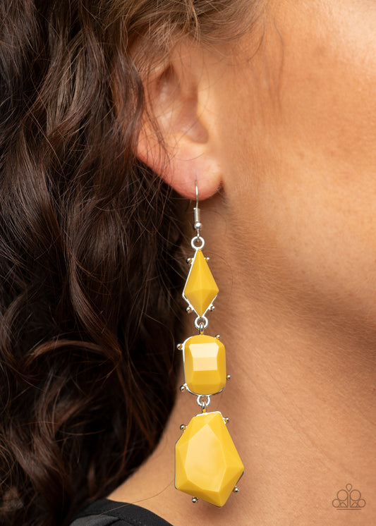 Geo Getaway - Yellow earrings