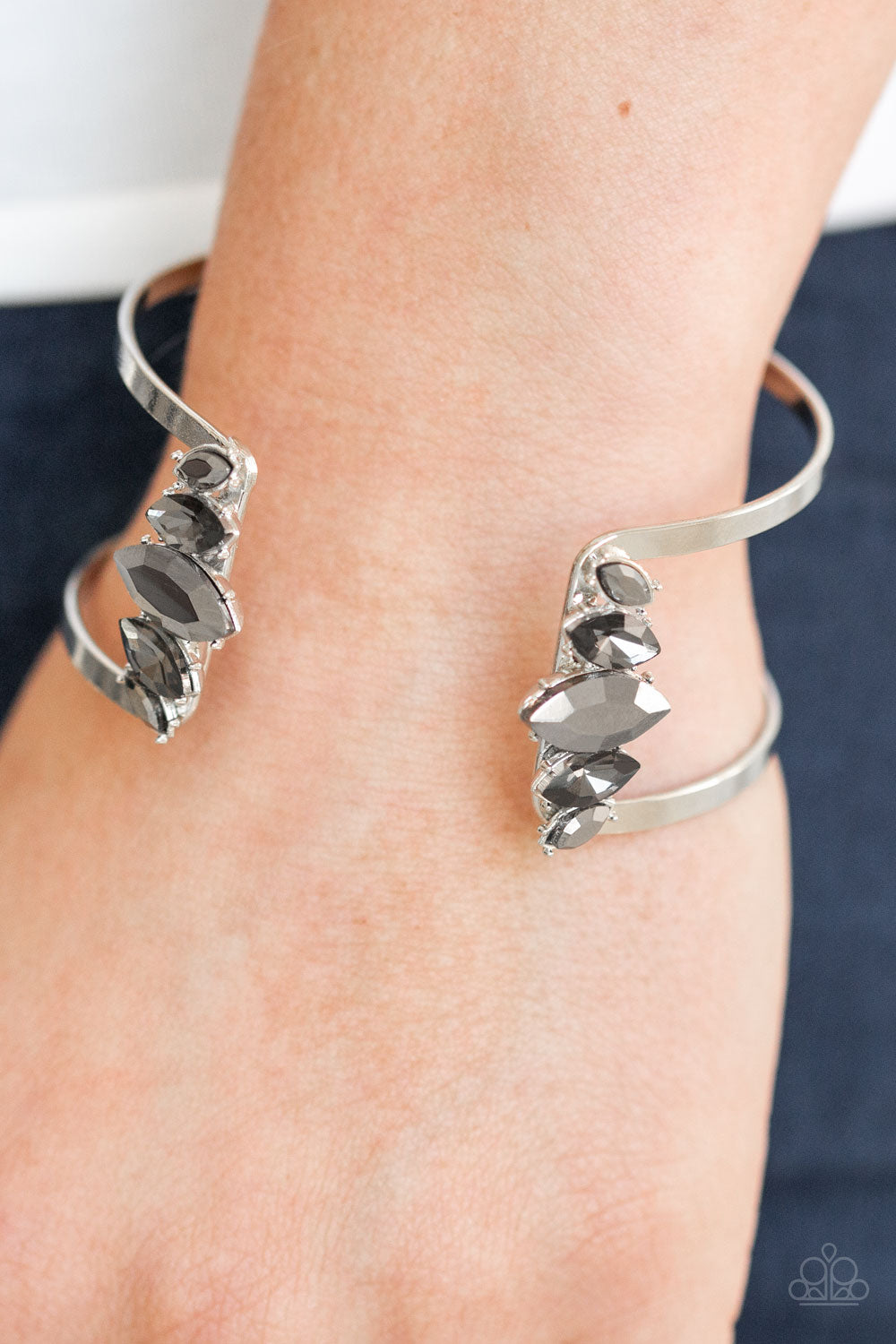 Glam Power - Silver cuff bracelet