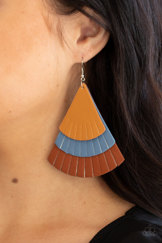 Huge Fanatic - Multi leather earrings