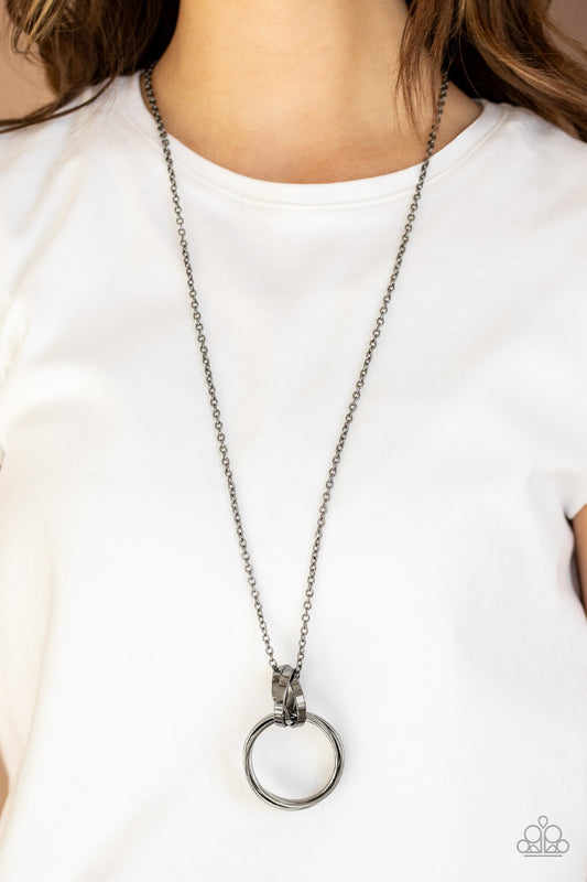 Innovated Idol - Black/Gunmetal necklace