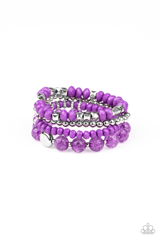 Layered Luster - Purple bracelet