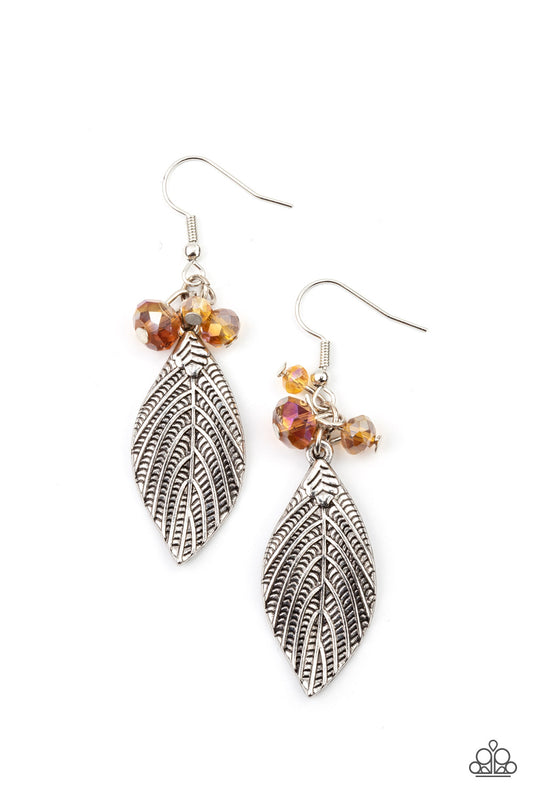 LEAF It To Fate - Brown earrings