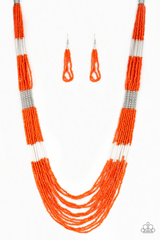 Let It BEAD - Orange necklace