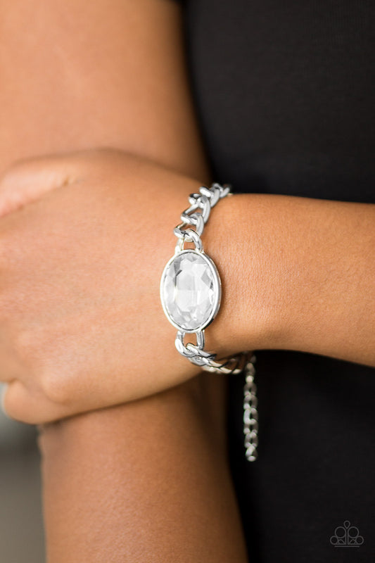 Luxury Lush - White gem bracelet