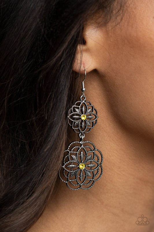 Mandala Mecca - Yellow earrings