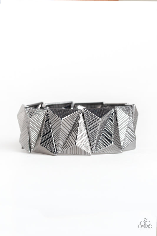 Metallic Geode - Black/Gunmetal bracelet