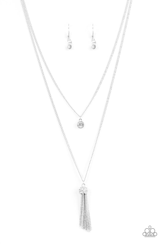 Minimal Millennial - White rhinestones necklace