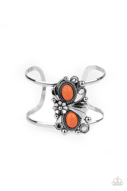 Mojave Flower Girl - Orange cuff bracelet