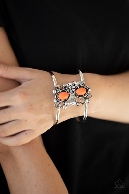 Mojave Flower Girl - Orange cuff bracelet