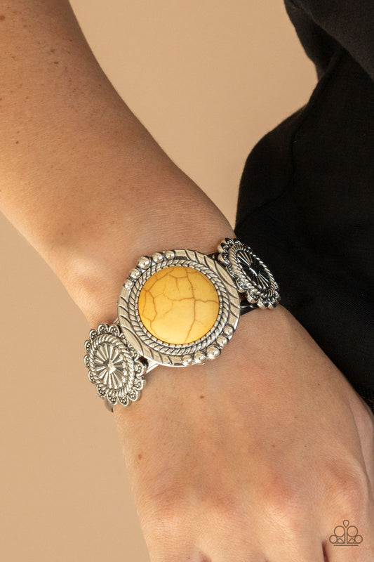 Mojave Motif - Yellow cuff bracelet