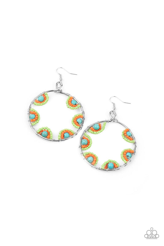 Off The Rim - Multicolor earrings