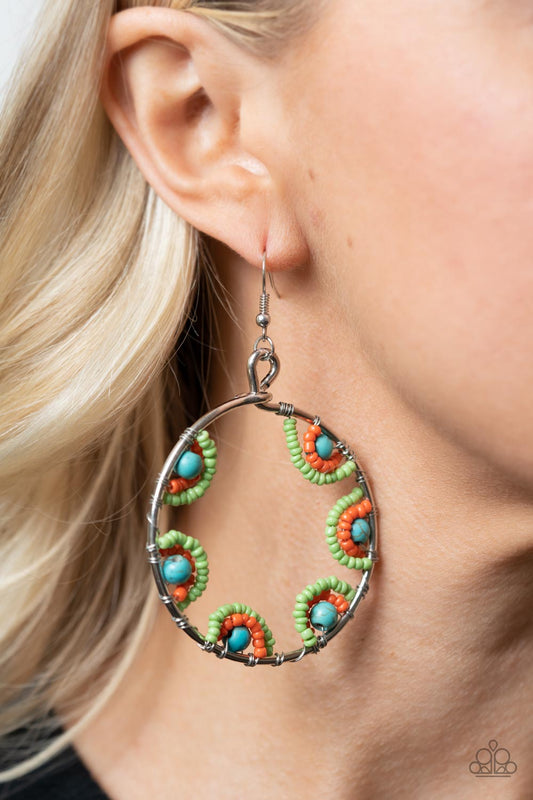 Off The Rim - Multicolor earrings