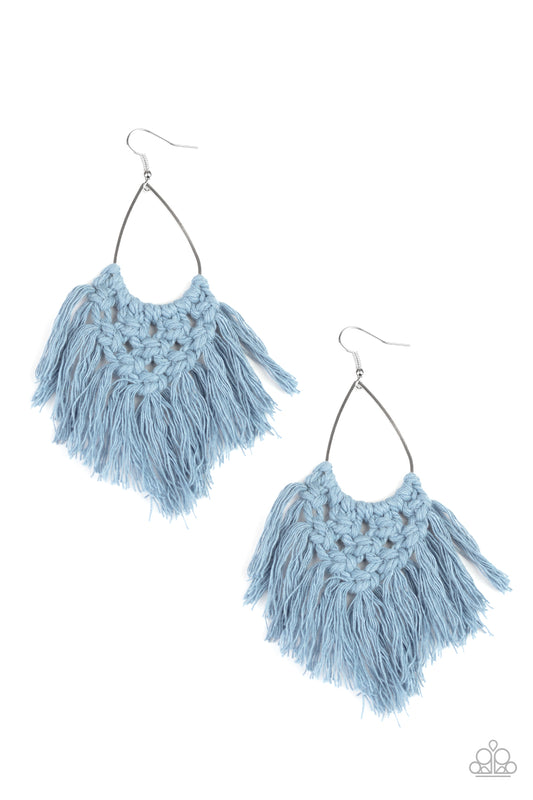 Oh MACRAME, Oh My - Blue earrings