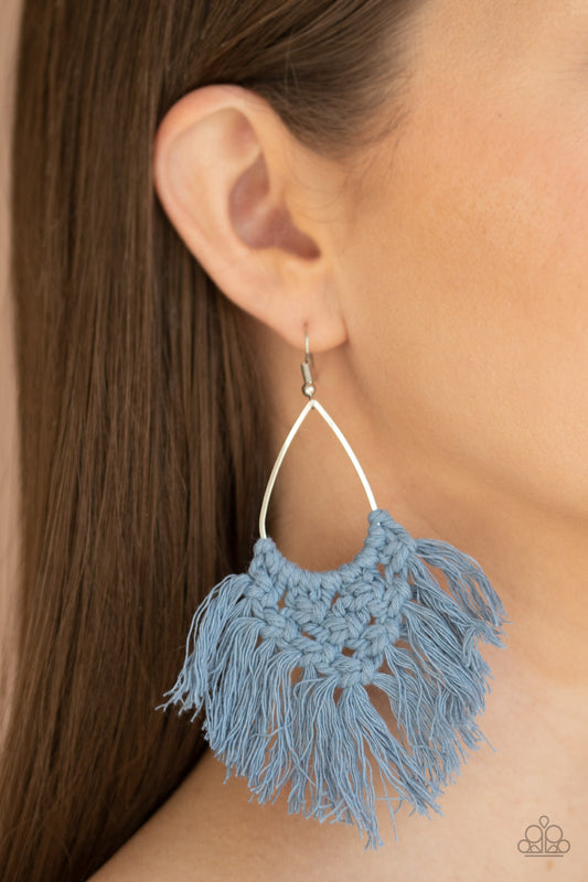 Oh MACRAME, Oh My - Blue earrings
