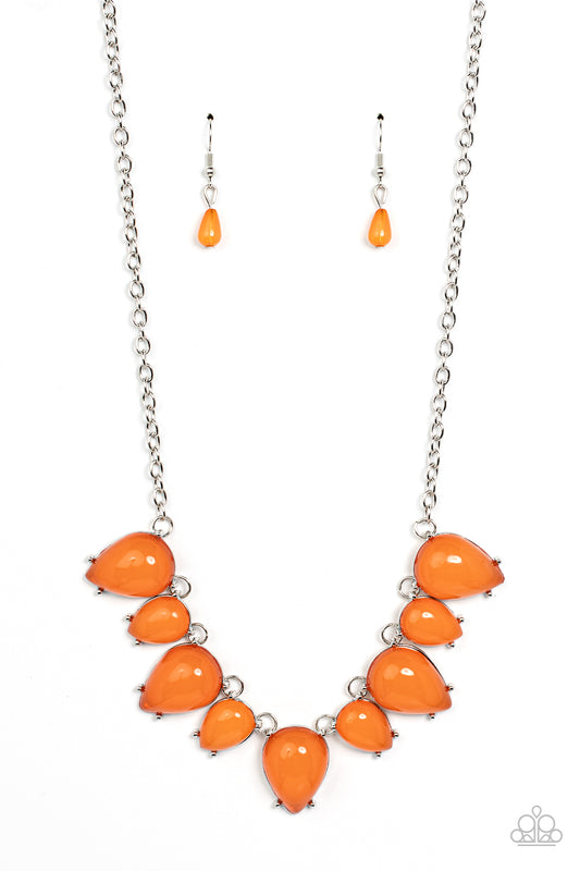Pampered Poolside - Orange necklace