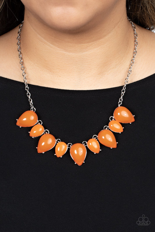 Pampered Poolside - Orange necklace
