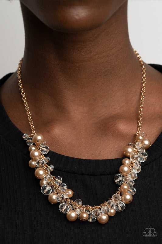 Pardon My FRINGE - Brown pearl necklace