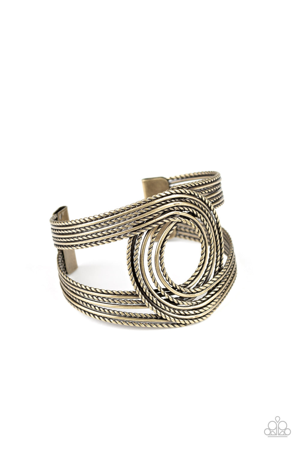 Rustic Coils - Brass cuff bracelet