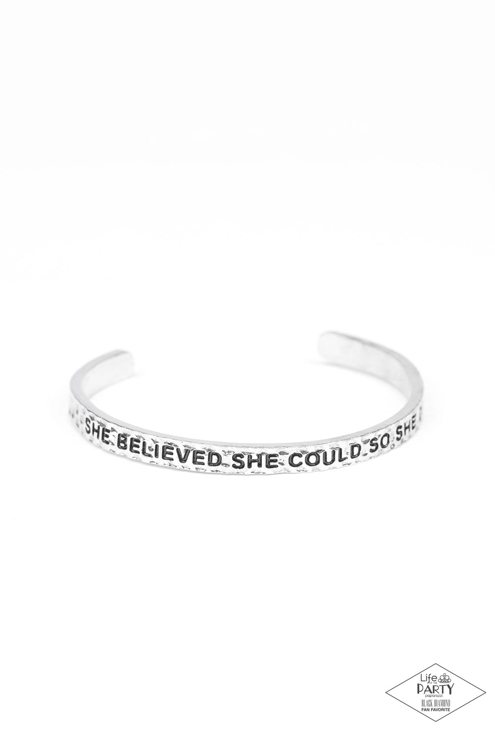 She Believed She Could - Silver bracelet
