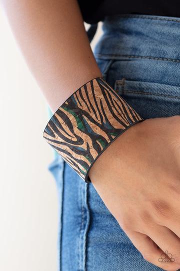 Show Your True Stripes - Blue Cork Bracelet (Life of the Party April 2020)