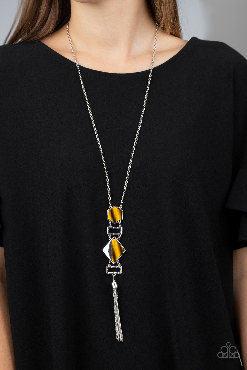 STRIPE Up a Conversation - Yellow necklace