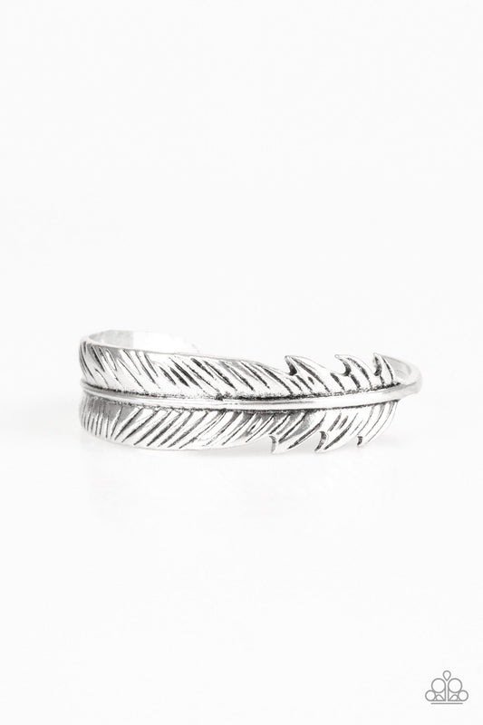 Tran-QUILL-ity - silver cuff bracelet